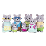 Li'l Woodzeez - The Daintypaw Cats - Collectible Toy Cat Figurines - Set of 7 Posable Animal Figures - Pretend Play Playset for 