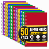 1InTheOffice Small Spiral Notebook 4x6, Spiral Memo Pads, College Ruled, Small Notepads 4X6 inches, Assorted Colors, 50Sheets/Pa