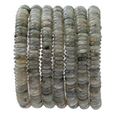 Natural Spectrolite Disk Stone Spacer Beads 6x2mm 38cm/str Flat Rondelle Loose Semi Gemstone Caps for Making Bracelets Necklace