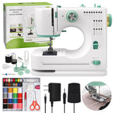 Mini Sewing Machine for Beginners with 32 PCS Threads Kit,16 Built-In Stitches, Multifunctional Portable Sewing with Foot Pedal 