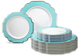  OCCASIONS 120 Plates Pack,(60 Guests) Heavyweight Premium Wedding Party Disposable Plastic Plates -60 x10.5'' Dinner + 60 x 8'