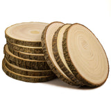 10pcs Wood Slices for Centerpieces 5.5-6.5 inches Wood Rounds for Tables Decor Rustic Wood Circles for DIY Crafts and Wedding De