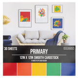 ColorBok 68207B Smooth Cardstock Paper Pad, 12 x 12, Primary
