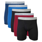 Gildan Mens Underwear Boxer Briefs, Multipack, Mixed Blue/Grey (5Pack), Large