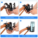 SupreGear Cup Holder, 360 Degree Rotation Stroller Bike Water Bottle Holder Cup Holder, Universal for Walkers, Rollators, Wheelc