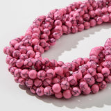 CYEENUT 8mm Turquoise Beads 190pcs Natural Stone Gemstone Bead Round Loose Beads for DIY Crafts Bracelet Necklace Earrings Jewel