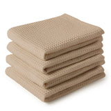 Encasa Homes Anti-Odour Waffle Kitchen Dish Towels, 18 x 28 inch (4 Pc Set) Highly Absorbent, Tea Towels for Cleaning & Quick Dr