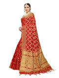 Satrani Women Cotton Saree(1415St148_Red_One Size)