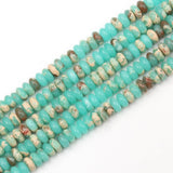 Yochus 4x2mm Emerald Green Imperial Stone Abacus Disk Bead Natural Gemstone Stone Beads for Jewelry Making