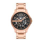 Armani Exchange Stainless Steel Analog Black Dial Men'S Watch-Ax2456, Band Color:Rose Gold