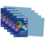 Construction Paper, Sky Blue, 12 x 18, 50 Sheets Per Pack, 5 Packs