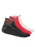 U.S. Polo Assn.. MenS Es006 Ankle Length Striped Socks Pack Of 3(Es006P3_BlackRedWhite_Free Size)