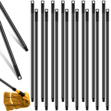 Gisafai 46.5 Inch Broom Handle with Threaded Tip,Black,20 Pcs