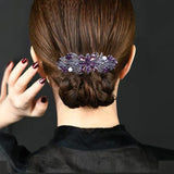 4 PCS Hair Barrettes for Women Ladies, Flower Crystal Rhinestones Barrettes Pearl Spring Hair Clip Accessories Women Fashion Pon