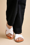 Shoetopia Women'S Flat-736 White Flat Sandal-9 Kids Uk (Flat-736-White)-Eu42,White,9,B0D8QBL7QX