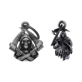 ?2Pack?Motorcycle Bells for Biker Good Luck Guardian Riding Bells with Hanger Motorcycle Accessory or Keychain for Luck (Grim Re