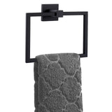 Towel Ring for Bathroom, Angle Simple Swivel Hand Towel Holder Rack 7.09 Inches, Wall Mount, Matte Black