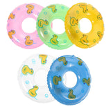 JOINPAYA 5pcs Mini Swimming Ring: 3.34in Cute Duck Lifebuoy Decorative Dollhouse Accessories Photo Props for Summer Sport Theme 