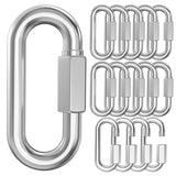 15 Pack Heavy-Duty Chain Hooks Quick Links - 304 Stainless Steel 1/8 Locking Carabiner Anti-Rust Chain Connector Quick Link fo