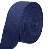 PAMIR TONG Navy Blue Herringbone Twill Tape Ribbon 1 1/2 Inch - 20 Yards- Natural Soft Cotton Binding Edge Trim for Tote Bag & P
