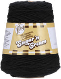 Lily Sugarn Cream Cotton Cone Yarn, 14 oz, Black , 1 Cone