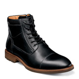 Florsheim Mens Chalet Cap Toe Boots Black Crazy Horse 9.5 Medium