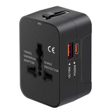 Travel Adapter with USB C, Universal All in One Worldwide Travel Adapter Power Converters Wall Charger AC Power Plug Adapter USB