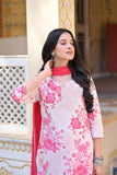 Anni Designer Women'S Cotton Blend Printed Straight Kurta With Pant & Dupatta (Bhool Pink-Nw_L_Pink_Large),Pink,L,,,