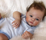 Anano Real Baby Full Body Silicone Baby Doll Boy, 19 Inch Anatomical Correct Baby Doll Realistic Flexible Soft Silicone Vinyl Re