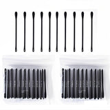 300Packs Disposable Double-Headed Comedones Extractor Plastic Blackhead Remover Black Pimple Popper Tool Acne Removal Stick Cott