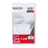 Rediform 4K409 Employee Time Card Weekly 41/4 x 7 100/Pad