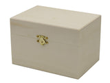 Creative Hobbies Ready to Decorate Wooden Recipe Box with Hinged Lid and Front Clasp Make Your Own Gift, Jewelry, Photo Box