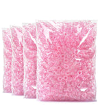 Praisebank Pony Beads, 4000pcs Pink Glitter, Beads for Jewelry Making, Beads for Crafts, Beads for Hair Braids.
