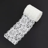2.4 Inch White Lace Ribbon,Sewing Lace Trim, Elastic Stretchy Lace Fabric - 5 Yard,Perfect for Crafting,Sewing Making,Gift Wrapp