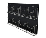 Marketing Holders Wall Business Card Holder with Hanging Hardware for 2 x 3.5 Vertical Appointment Cards Clear and Black Acryl