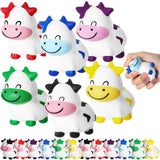 Wettarn 12 Pcs Cows Party Favors Cows Foam Stress Toy Fidget Toy Bulk Cute Farm Animal Party Favors Gift Supplies for Classroom 