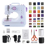Sewing Machine for Beginners & Kids, Mini Portable Sewing Machines with 12 Built-in Stitch Patterns, 2-Speed Foot Pedal, Perfect