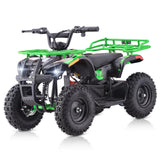 SUNDERWELL Electric ATV 4 Wheeler for Kids, Electric Quad 10/15MPH 2-Speed Adjustable, 36V 500W Kids ATV with 2 Headlights, Dual