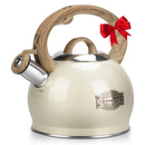 Hauce Radio Teapot for Stovetop, 2.1 Quart Stove Top Whistling Tea Kettle, Teapot Kettles with Food Grade Stainless Steel and Wo