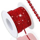 Dowarm 10 Yards 2MM Crystal Rhinestone Close Chain Trim for Sewing Crocs Shoes Clothes Cups, Claw Rhinestone Chain for Craft Jew