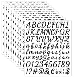 760pcs 10 Sheets Self Adhesive Vinyl Letters Numbers Kit, (black) Cursive Mailbox Numbers Sticker for Mailbox, Signs, Window, Do