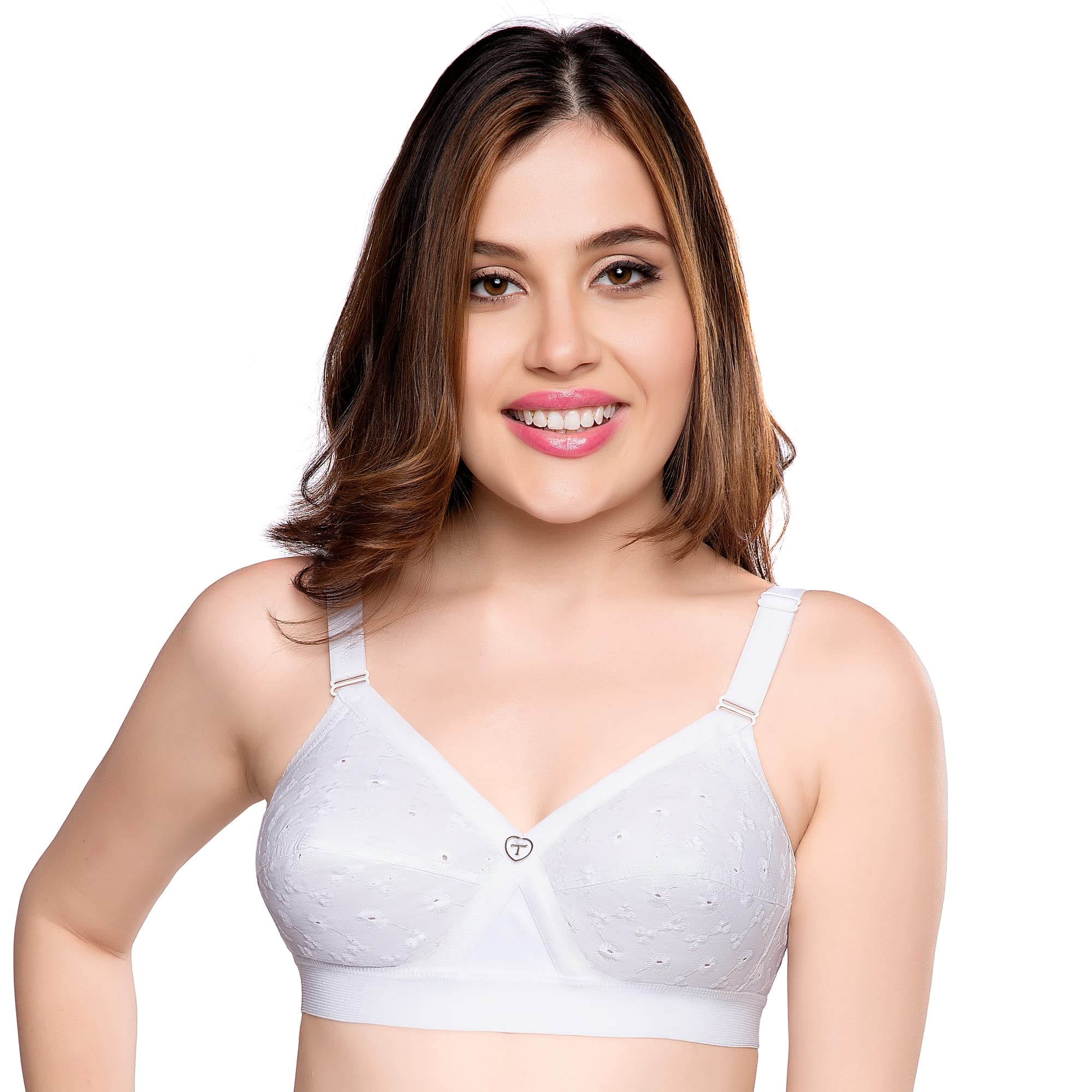 Trylo Kch Chikan 42 White H - Cup,WHITE,42,B0B2MTXBPM