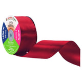 Mandala Crafts Maroon Satin Ribbon for Crafts - 50 Yds 2 Inch Maroon Ribbons for Gift Wrapping - Fabric Ribbons for Flower Bouqu