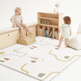 BG-BABYGO Baby Play Mat, Reversible Baby Girl Play Mat for Floor, Foam Padded Playmats for Babies and Toddlers, Large Foldable 7