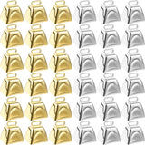 36 Pieces Mini Cow Bells for Crafts Christmas Small Cowbells with Hooks Decoration for Birthday Wedding Party Christmas Dog Cat 