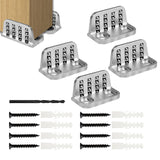 4 Barn Door Floor Guide Bearing Design, Sliding Barn Door Floor Guide Adjustable Rollers at The Bottom Strong and Durable Steel 