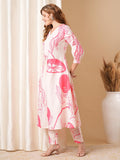 Gosriki Women'S Cotton Blend Anarkali Printed Kurta With Pant (Santra Pink-Vks-01-Gs_S_Pink_Small),Pink,,B0D9WFCFFD