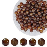 PAMIR TONG 400pcs 8mm Coffee Round Glass Beads for Bracelet Pretty Smooth Loose Beads for Necklace-Earring-Jewelry Making-Home D