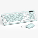 Wireless Keyboard and Mouse Combo, Full-Sized Wireless Keyboard and Adjustable DPI Mouse, 2.4GHz USB Receiver, Keyboard and Mous
