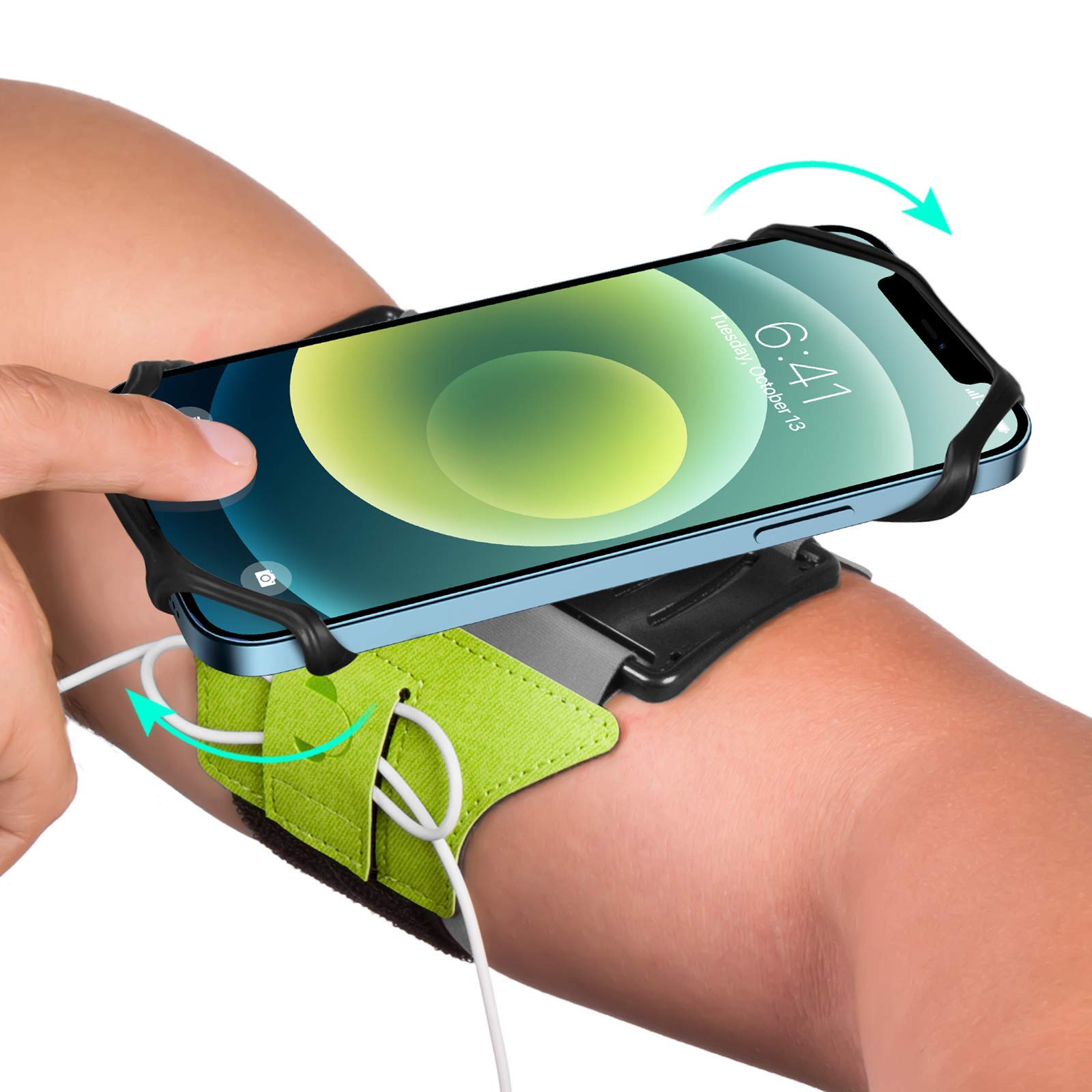 VUP Running Armband 360Rotatable for iPhone 13/Pro Max/Pro/Mini/12/11/SE/Xs/XR/X/8/7/Plus, Fits All 4-6.7 Inch Smartphones, with